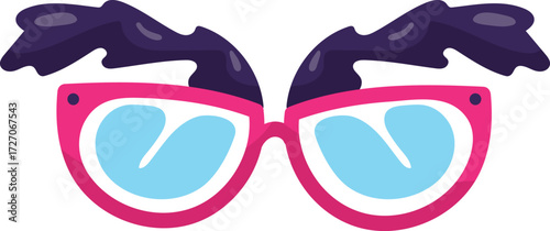 vector illustration of facial accessories