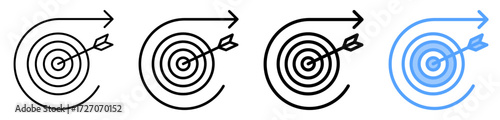 Future Goals Icon Different Style Outline Collection Set 