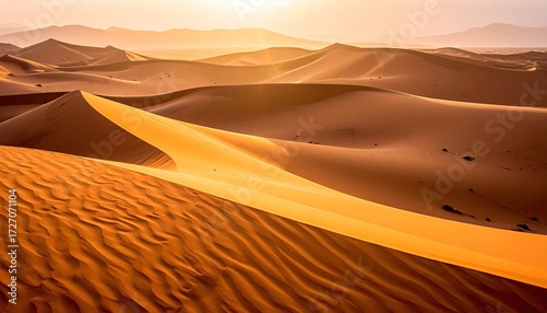 Sand dunes in the desert