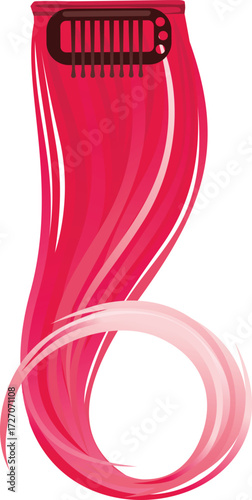 vector illustration of hair extension