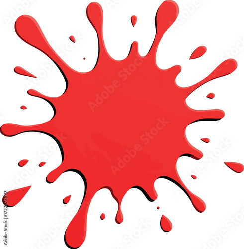 red paint splash