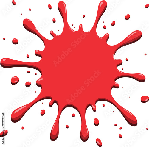 red paint splashes