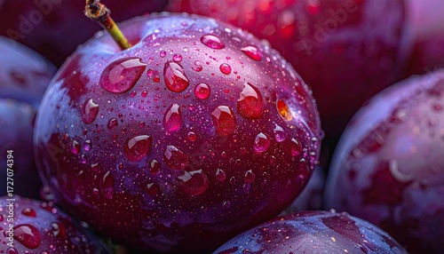 Close up of fresh plums