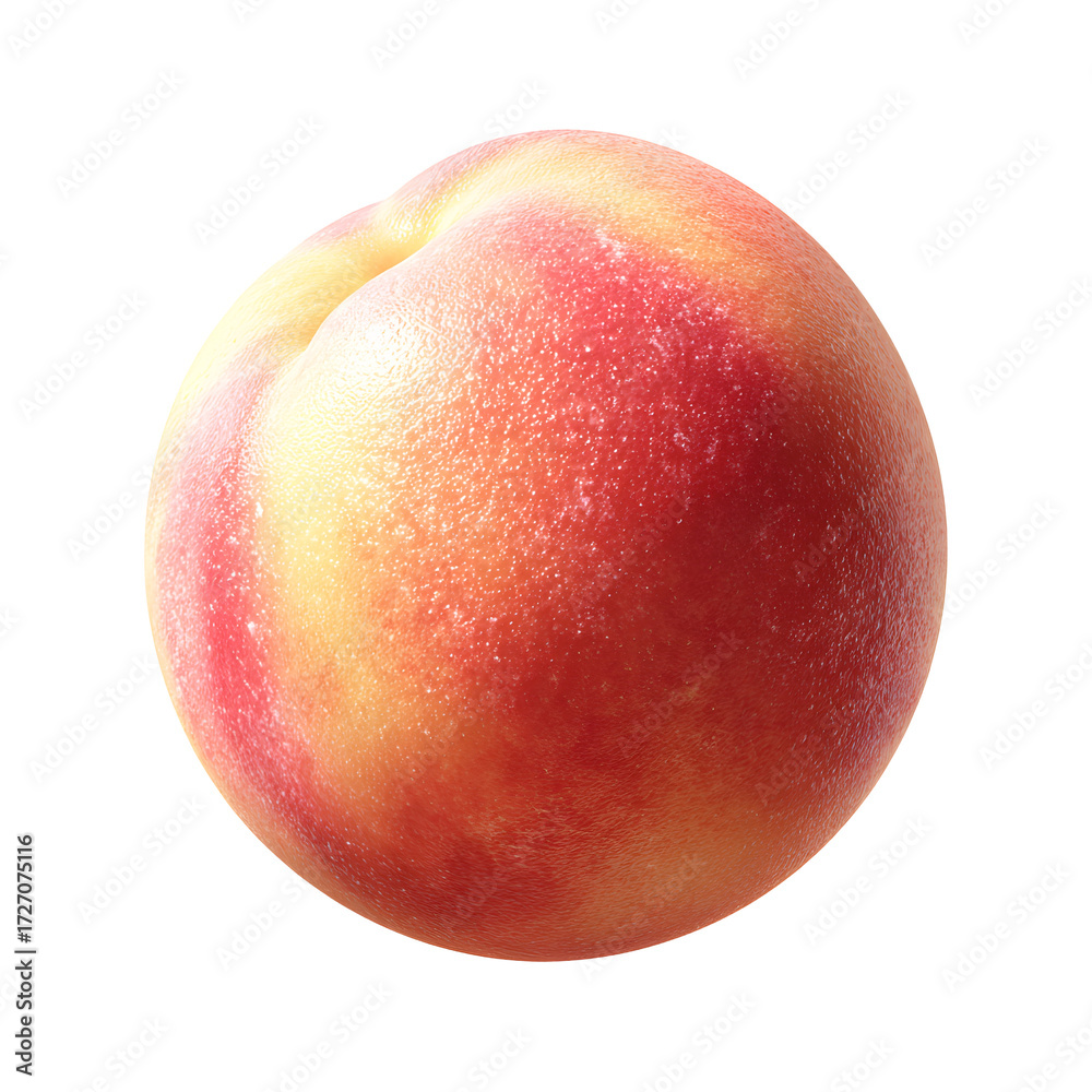 Obraz premium Fresh Ripe Nectarine Fruit Isolated White Background
