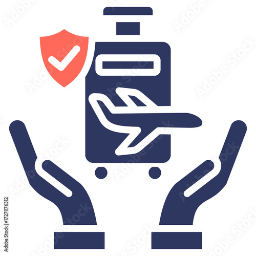 Travel Insurance glyph color icon