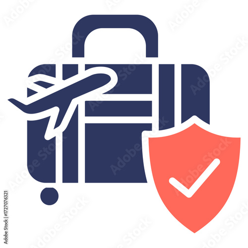Travel Policy glyph color icon