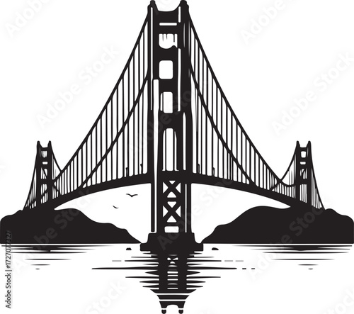 Golden Gate Bridge Silhouette