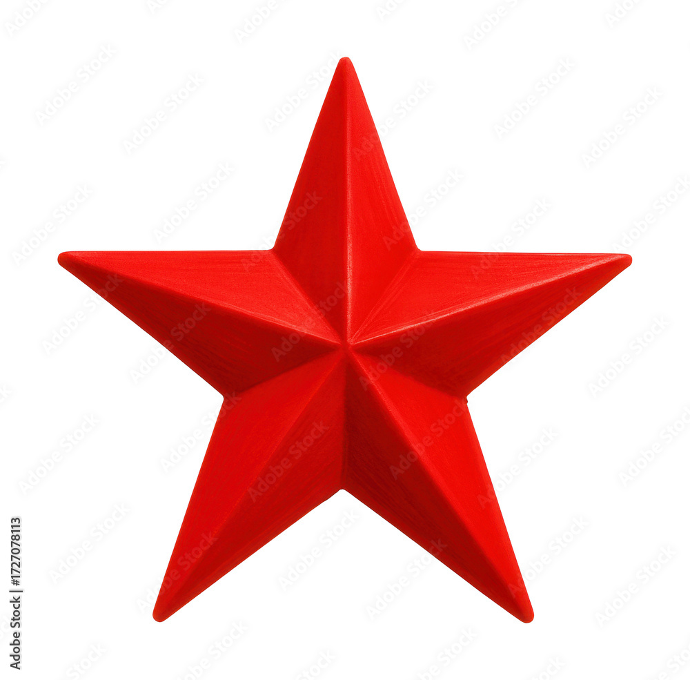 Obraz premium Red star drawn with marker.