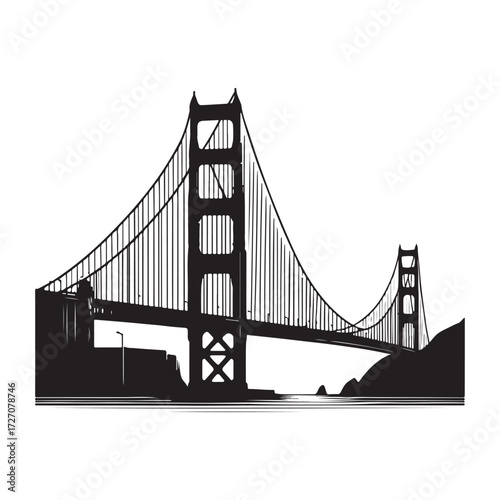 Golden Gate Bridge Silhouette