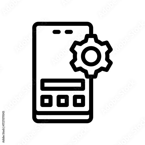 App Line Icon - Vector Illustration