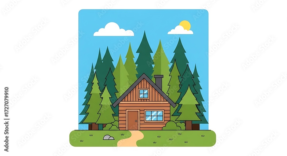 Fototapeta premium Cabin in the Woods. (5)