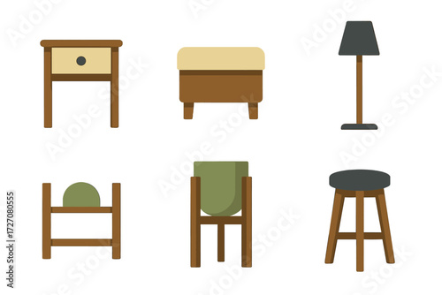 Stylish collection of modern furniture pieces for home decor and interior design ideas in minimalistic style