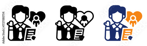 Life Coaching Icon Collection Glyph & Mixed Style 