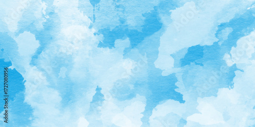 abstract blue or white watercolor background,  evoking calm and tranquility, abstract acrylic painting on canvas, hand painted texture background, creating a textured pattern against the clear blue