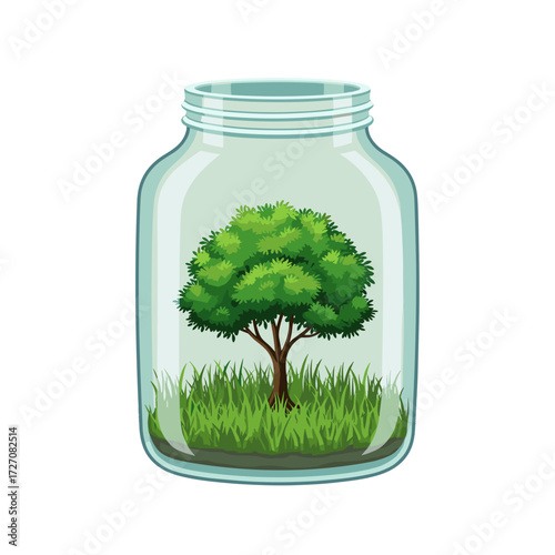 glass jar terrarium, tree terrarium, mini terrarium, green terrarium, eco terrarium, jar with tree, terrarium with grass, nature in jar, plant terrarium, sustainable terrarium, eco jar garden, small t