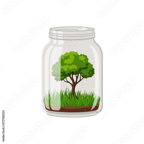 glass jar terrarium, tree terrarium, mini terrarium, green terrarium, eco terrarium, jar with tree, terrarium with grass, nature in jar, plant terrarium, sustainable terrarium, eco jar garden, small t
