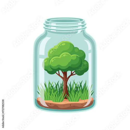 glass jar terrarium, tree terrarium, mini terrarium, green terrarium, eco terrarium, jar with tree, terrarium with grass, nature in jar, plant terrarium, sustainable terrarium, eco jar garden, small t