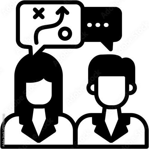 Communication Strategy mixed icon