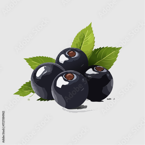 Vibrant blueberries and fresh green mint leaves create a healthy, natural food and drink ingredient visual.