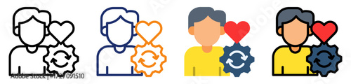 Life Progress Icon Multiple Style Collection Set 