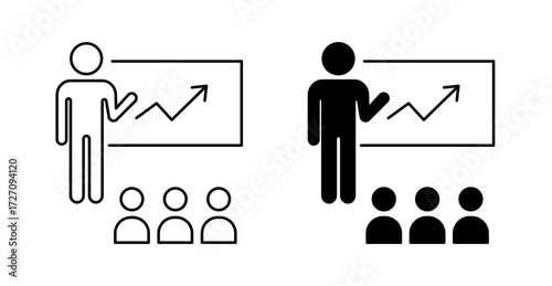 Business presentation board icon