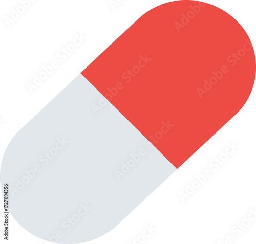 Red and White Capsule