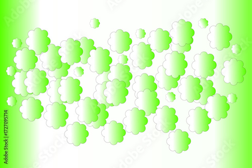 Abstract Green Shapes with Gradient