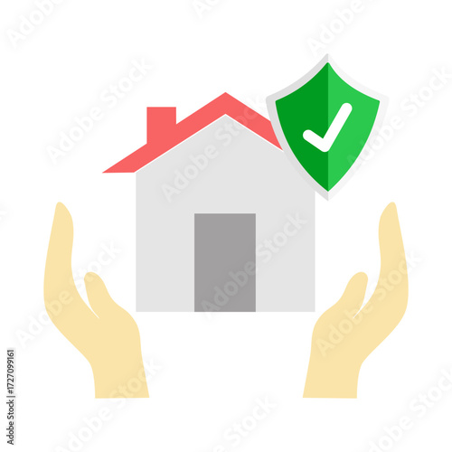 House insurance on white background.