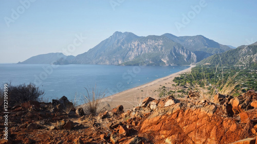 фотографія Windswept coastal grandeur meets ancient Lycian whispers, ideal for Oruc Aruoba