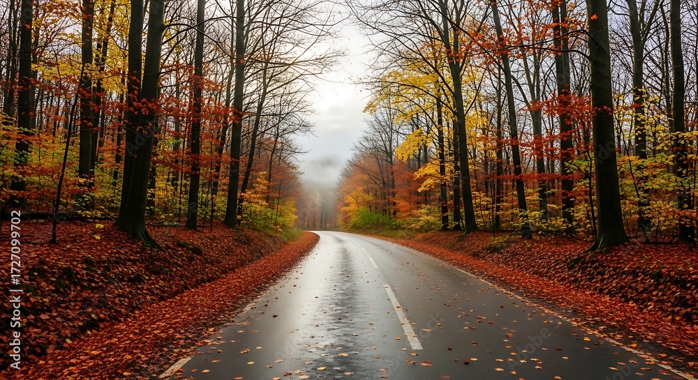 Obraz premium Autumn forest road