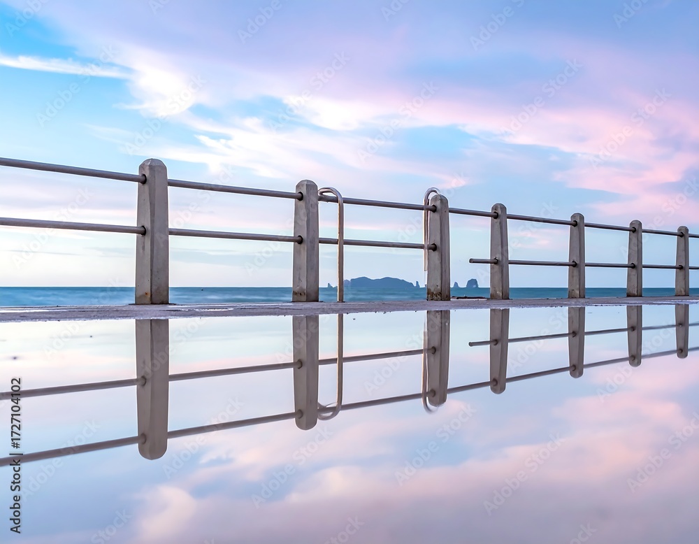 Fototapeta premium Peaceful coastal reflection