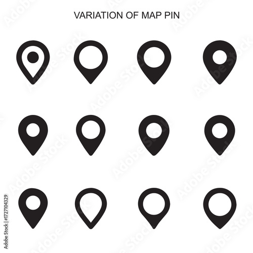variation of map pin