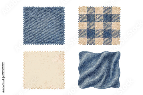 Various fabric swatches showcasing different textures and patterns for design inspiration