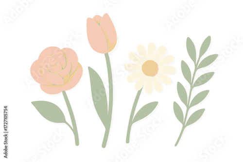 Colorful paper flowers arranged in a decorative pattern on a light background showcasing creative design