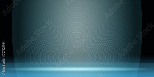 Vector illustration blue light ray, studio scene for luxury poster, template premium award design. Abstract elegant dark blue.eps 10