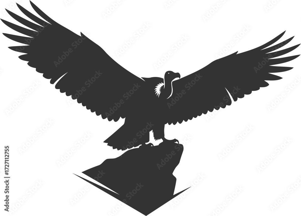 Obraz premium Vulture bird animal vector silhouette