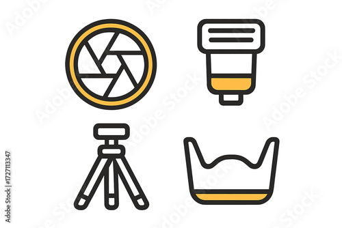 Camera gear essentials for photography enthusiasts and professionals alike with tripod, lens, and flash