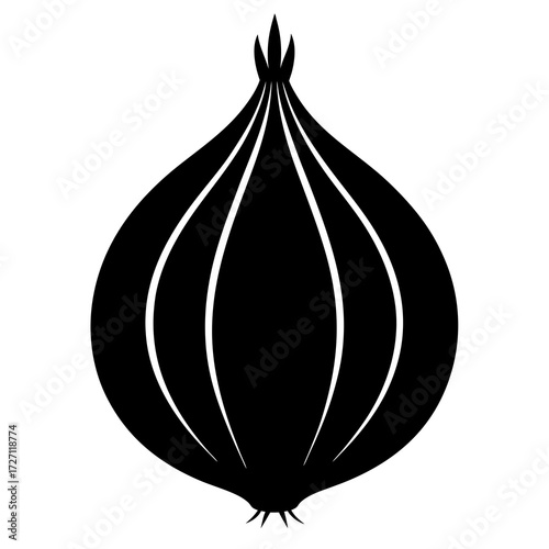 red onion on white background
