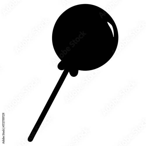 lollipop on black background