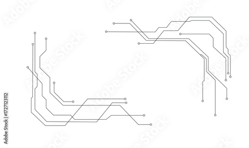 Futuristic Circuit Pattern Vector Illustration