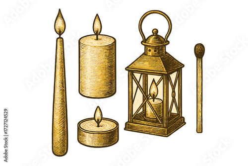 Decorative candles and lanterns create a warm atmosphere for cozy gatherings in dimly lit rooms