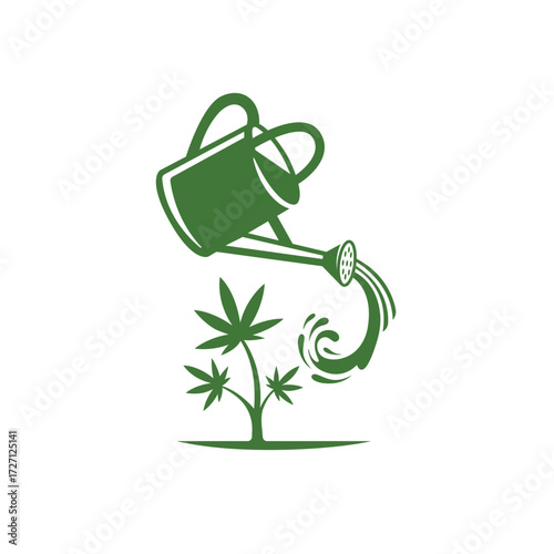 cannabis medical abstract logo modern style