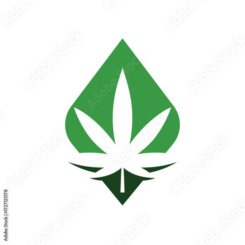cannabis medical abstract logo modern style