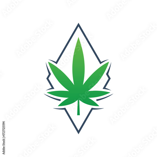 cannabis medical abstract logo modern style