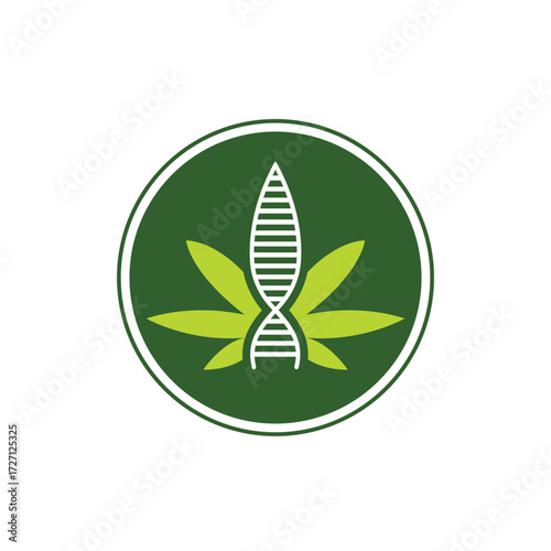 cannabis medical abstract logo modern style