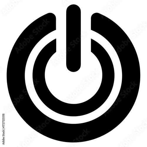 power button on a white background