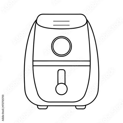 outline  vector of an air fryer 