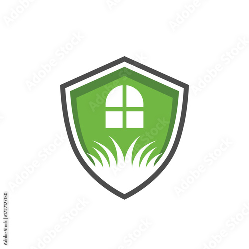 lawn care abstract logo modern style