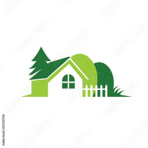 lawn care abstract logo modern style