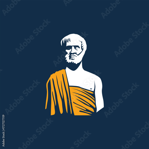 philosopher abstract logo modern style